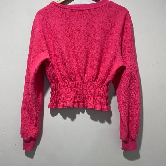 Anthropologie Maeve Pink Smocked Boat Neck Pullover - Picture 4 of 5